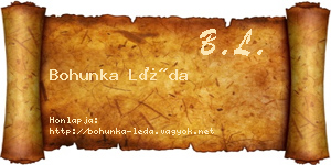 Bohunka Léda névjegykártya